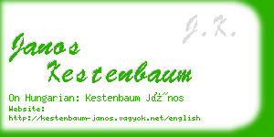 janos kestenbaum business card